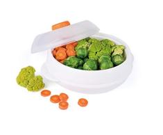 Excelsa Quick Cook Dampfgarer für Mikrowelle, Polypropylen, Weiß, Durchmesser: 18 cm