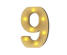 YOUZONE LED Festzeltbuchstaben Kunststoff LED Buchstaben Lichter Alphabet Licht Schild Dekoration Buchstaben A - Z Symbol & (A) 9
