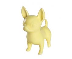 Nayothecorgi Keramikfigur Hund stehend Chihuahua Gelb.