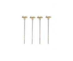 Shiraleah Home 20–52–015 Go Set von 4 Cheers Cocktail Picks, Legierung, Gold