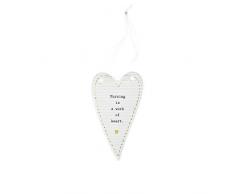Pavillon Gift Company Nursing is A Work, Porzellanschild, 10,2 cm, Weiß/goldfarben