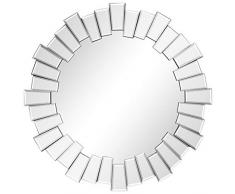 Empire Art Direct Traverse Wandspiegel, rund, abwechselnd, transparenter Schminktisch, Badezimmer, fertig zum Aufhängen, 86,4 x 3,8 x 86,4 cm