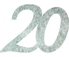 Petras Bastel News Streudeko, Fliz, Grau-meliert, 18 x 12 x 3 cm, 25-Einheiten