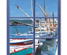 Dekoration, selbstklebend 152903 Fenster Port [1 Bogen 48 x 48 cm], Vynil, Mehrfarbig, 48 x 68 cm