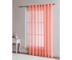 DecoSource Fenstervorhänge für Schlafzimmer, Wohnzimmer, Küche, Kinderzimmer, Outdoor, strapazierfähiges Polyester, 2 Stück 1 Patio Panel 102 W x 84 L Korallenrot