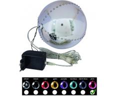 EUROPALMS 83501246 Schneekugel für Dekoration mit LED-Lichtern, Rot, One Size