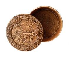 Tourmania Schmuckkästchen aus Birkenrinde, rund beige