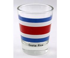 Costa Rica Central America Flagge Shot Glas