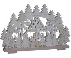 SchwibboLa 3-118 Erzgebirgischer Doppelt Beleuchteter Schwibbogen mit Zertifizierung 3-118, 50 x 30 cm