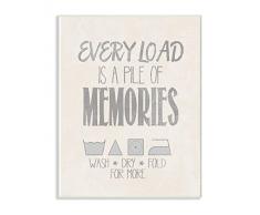 The Stupell Wandtafel Every Load is A Pile of Memories, weich, Grau
