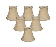 Royal Designs CS-716EG-6 Lampenschirm, gedrehte Glocke, 12,7 cm, Eierschalen, 6 Stück