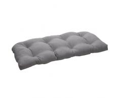 PERFECT PILLOW Loveseat Kissen für drinnen und draußen, strukturiertes Korbgeflecht, Grau