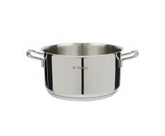 Tognana vanitosa Topf 24 cm mit 2 Griffen, Edelstahl, Silber