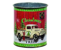 CWI Tapetenbordüre Geschenke Weihnachten Bäume Truck kann, rot