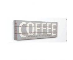 Stupell Industries Wandbehang, Kaffee, lustiges Wort, für Küche und Esszimmer, graues Holz, strukturiertes Design, Mehrfarbig
