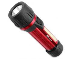 LiteXpress Competition LX0HYA2D, LED Taschenlampe, für 2X D-Cell Batterien, Aluminium, schwarz-rot, 20.2 x 6.3 x 6.3 cm