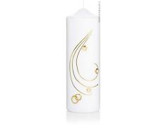 Wiedemann Hochzeitskerze, Wachs, Gold, 24 x 8 cm