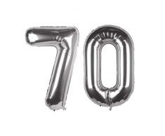 CC Wonderland 40 Silber Geburtstag Zahl Luftballons Folienballon für Geburtstag Jahrestag Party Dekoration Silver-70