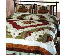 Elegant Décor Steppdecke Blockhaus, Doppelbett, 68 x 86 cm, Mehrfarbig