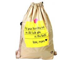 Warenkorb und liefert [Heavy Duty] Wäschekorb Rucksack mit Schultergurt House halten Sie die & Wohnheim beige