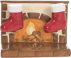 Transpac Y3856 Kaminstrumpf Dolomite Weihnachtsstrumpf mit Salz und Pfeffer, Einheitsgröße, Rot, 3 Stück