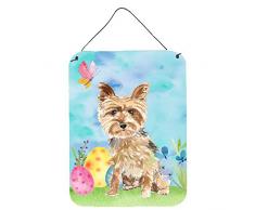 Carolines Treasures Ostereier, Yorkshire Terrier, Wanddekoration, Mehrfarbig