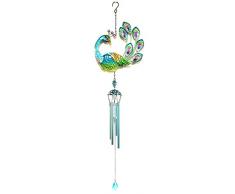 Bejeweled Display - Display Pfau W/Glas Windspiel Tubes & Home Decor