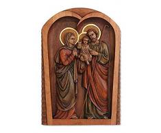 NOVICA 431.299,6 cm Heilige Familie zusammen Zeder Relief Panel