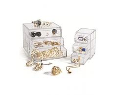 Lebez 058133.11 Kommode mit 3 Schubladen, Acryl, Weiß