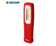 Velamp IS463 Superhelle 200 Lumen COB LED Arbeitsleuchte. Inspektionslampe. Mit Haken und Magnet für Auto-Notgaragen Caving Camping Hunting, Rot