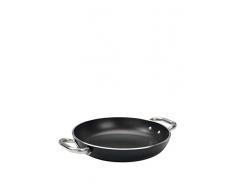 Töpfe Agnelli Alblack Brot aus Aluminium, 5 mm dick, mit 2 Griffen in Edelstahl, Schwarz, 28 cm