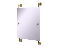 Allied Brass Dottingham Collection Rectangular Frameless Rail Mounted Mirror Wandspiegel, Messing unlackiert