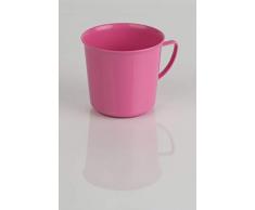 Kimmel Henkelbecher Henkeltasse Teetasse Kaffeebecher Mehrweg bruchsicher 330 ml, Kunststoff, Fuchsia