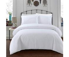 Sleep Down Bettwäsche-Set für Einzelbett, Baumwolle, Weiß