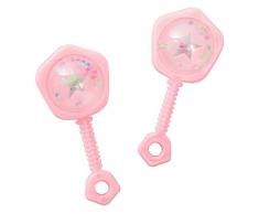 6 cm Kunststoff Rosa Baby-Rassel Geschänk für Ihr Baby-Party, 6 Stück