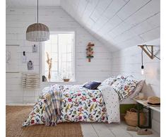 Tom Joule Joules Cambridge Garden Floral-Abdeckungsset, Kreide, kreidefarben, Einzelbett