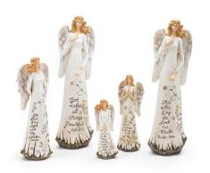 Burton & Burton Engelfiguren aus Kunstharz mit Psalmbotschaft, 5 Stück