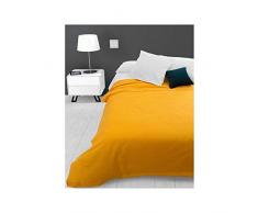 Soleil docre Adele, Tagesdecke, Sofa-Überwurf, Polycotton, Gelb, 180 x 220 cm