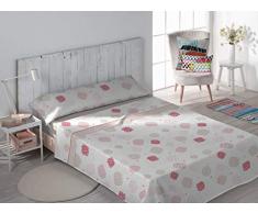 Stilia Bettwäsche, wendbar, aus Flanell, für den Winter, beidseitig bügelbar, Kenus (Schlafgröße 90-160 x 270 cm), Beige