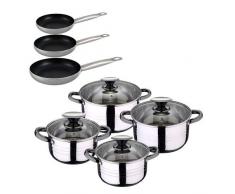 San Ignacio Kochgeschirr, verchromt, mit Pfannen 18/20/24