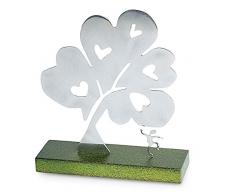 NOVICA Metallic Romantische Aluminium und Holz Skulptur, 19,7 cm Tall Baum der Herzen I