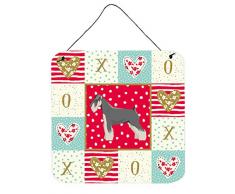 Carolines Treasures Schnauzer Love Türaufhänger, Wanddekoration, Mehrfarbig