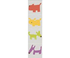 Plage 260566 Smooth - Tiles Fliesen Sticker Funny Dogs, 6 Bogen, Vinyl, bunt, 15 x 0,1 x 15 cm