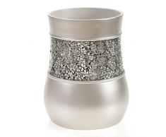 Creative Scents Set aus gebürstetem Nickel, silberfarben Papierkorb Wastebasket