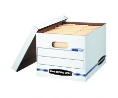 Bankers Box Aufbewahrungsbox mit abnehmbarem Deckel, Brief/Legal, 30,5 x 25,4 x 38,1 cm, weiß, 30 Stück (0071304)