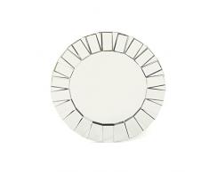 Great Deal Furniture 302288 Jose Sun Wandspiegel, rund, facettierte Bordüre, grau/transparent