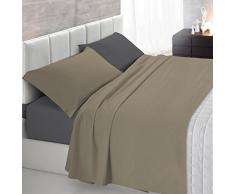 Italian Bed Linen Natural Color Bettwäsche Set, 100% Baumwolle, Dove gray/Rauch, Einzeln