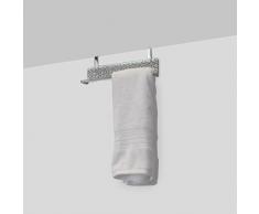 Splash Home Tür Korb mit EIN Handtuchhalter, Chrom, 14,5 x 10 x 6,5