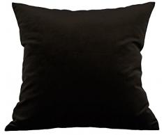 tangdepot Massiv Samt Überwurf Kissen Bezug/Euro Sham/Kissen Sham, Super Luxus Weich Kissen, Viele Farbe & Größe Optionen, Samt, Deep Coffee, 26 x 26