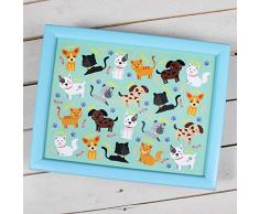 Lesser & Pavey LP44399A Knietablett für Katzen und Hunde, Holz, Kunststoff, Baumwolle